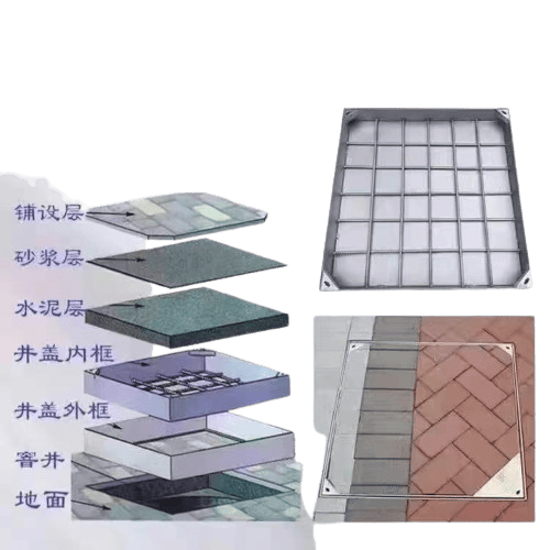 不銹鋼方形井蓋圖片，不銹鋼隱形井蓋圖片，不銹鋼裝飾井蓋圖片